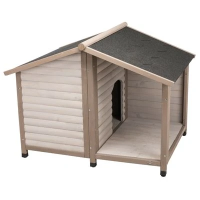 Trixie Natura Log Cabin With Porch Dog Kennel 4 Trixie Natura Log Cabin With Porch Dog Kennel - Image 2