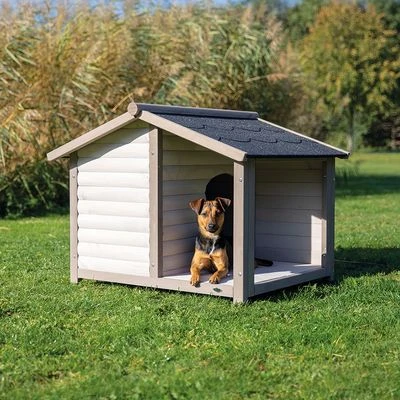 Trixie Natura Log Cabin With Porch Dog Kennel 3 Trixie Natura Log Cabin With Porch Dog Kennel