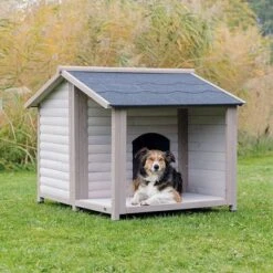 Trixie Natura Log Cabin With Porch Dog Kennel 8 Trixie Natura Log Cabin With Porch Dog Kennel -Pet Supplies Store 106397 106298 trixie huette lodge mit terrasse hs 03 7