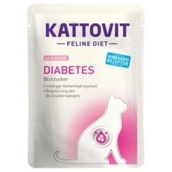 Kattovit Diabetes/Weight Pouches 24 X 85g -Pet Supplies Store 141902 pla finnern kattovitfeline diabetesgewicht lachs 85g hs 01 3
