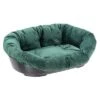 Ferplast Siesta Deluxe Black Dog Bed With Cover – Green Velvet -Pet Supplies Store 145198 pla ferplast ueberzug sofa samt gr hs11 0