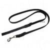 Heim Plaited Leather Dog Lead - Black