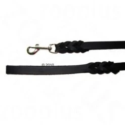 Heim Plaited Leather Dog Lead - Black -Pet Supplies Store 192938 heim soft leine 3 1
