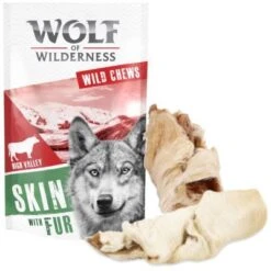 4 X Wolf Of Wilderness Dog Treats - 3 + 1 Free!* -Pet Supplies Store 1 wow beef skin fur 9 0