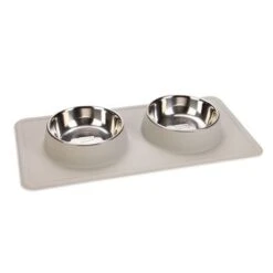 Karlie Stainless Steel Silicone Dex Diner Set Dog Bowl -Pet Supplies Store 209198 pla karlie dinerset silikon dex hellgrau hs 01 9