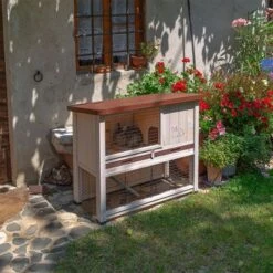 Ferplast Rabbit Hutch Ranch 100 Basic -Pet Supplies Store 251796 ferplast kaninchenstall ranch 100basic hs 03 0