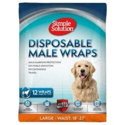 Simple Solution Disposable Diaper For Male Dogs 13 Simple Solution Disposable Diaper For Male Dogs -Pet Supplies Store 265998 pla simplesolution disposable male wrap large hs 01 0