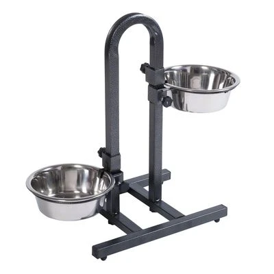 U-Shaped Dog Bowl Stand With Stainless Steel Bowls 3 U-Shaped Dog Bowl Stand With Stainless Steel Bowls