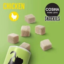 Cosma Snackies Saver Pack 14 Cosma Snackies Saver Pack -Pet Supplies Store 32619 cosma snackies foodboard chicken 1000x1000 6