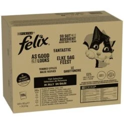 Felix As Good As It Looks Mega Pack 120 X 85g -Pet Supplies Store 326501 pla nestle felix so gut wie es aussieht fischmixii 3