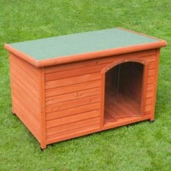 Woody Flat-Roofed Dog Kennel (incl. Free Plastic Door) -Pet Supplies Store 331566 hundeh tte woddy inkl copy 0