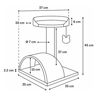 Flamingo Cat Tree Gene 6 Flamingo Cat Tree Gene - Image 4
