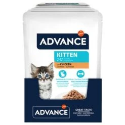 Advance Kitten Chicken -Pet Supplies Store 374500 advance kitten huhn 12x85g hs 02 7