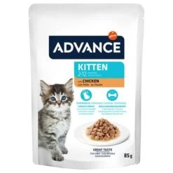 Advance Kitten Chicken -Pet Supplies Store 374500 advance kitten huhn 12x85g hs 04 6