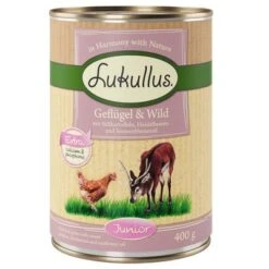 Lukullus Junior Wet Dog Food + Lukullus Junior Dry Dog Food - Special Price!* -Pet Supplies Store 400g junior 1000x1000 1