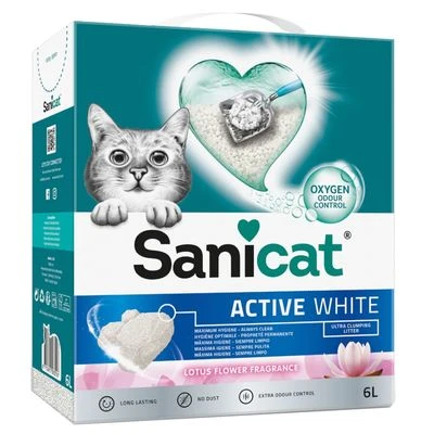 Sanicat Active White Lotus Flower Clumping Litter 3 Sanicat Active White Lotus Flower Clumping Litter