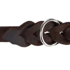 Heim Plaited Leather Double Dog Lead - Brown -Pet Supplies Store 66497 heim lederleine fg 6 2