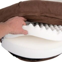 Oval Memory Foam Dog Bed - Brown -Pet Supplies Store 67053 hundebett memory oval braun fg 3303 4