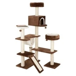 Gingerbread House Cat Tree With Ladder