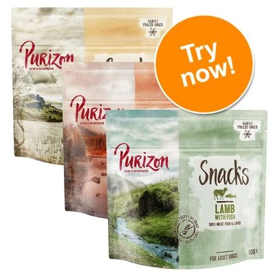 Purizon Dog Snacks Grain-Free Mixed Trial Pack 3 X 100g 3 Purizon Dog Snacks Grain-Free Mixed Trial Pack 3 X 100g
