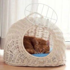 Aumüller Wicker Basket With Cushion -Pet Supplies Store 78349 aumueller korbhoehlehs 02 2