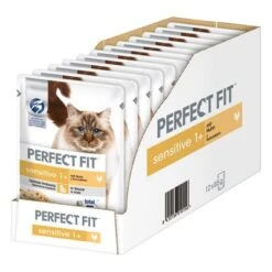 Perfect Fit Sensitive 1+ Pouches -Pet Supplies Store 87108 pla perfectfit sensitive1 huhn lachs 12x85g 7
