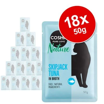 Cosma Nature Pouches Saver Pack 18 X 50g 3 Cosma Nature Pouches Saver Pack 18 X 50g