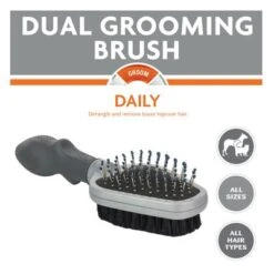 FURminator Dual Grooming Brush -Pet Supplies Store 92105 furminator hund doppelbuerste hs 06 3