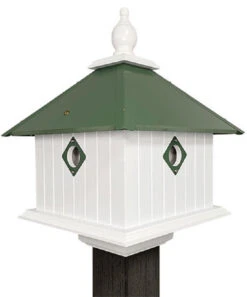 Carriage Bird House With Spruce Green Roof