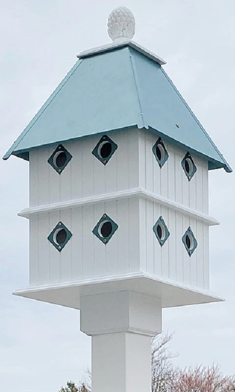 Manor Bird House With Verdigris Roof 3 Manor Bird House With Verdigris Roof