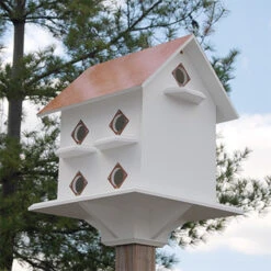 Purple Martin Mansion With Hammered Copper Colored Roof