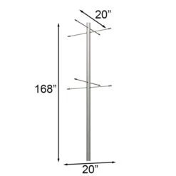 Wild Bird Lover's Aluminum Pole For 8 Gourds, 4 Over 4 -Pet Supplies Store HF 25459 7 lg