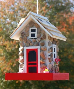 Guest Cottage Stone Bird Feeder