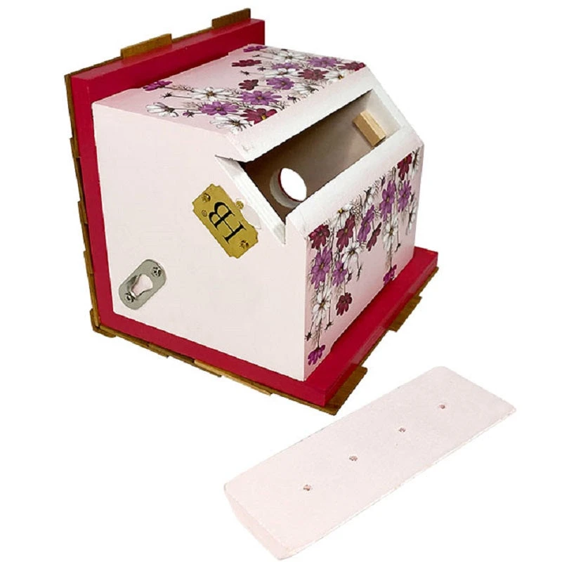 Hanging Wren House With Floral Print 6 Hanging Wren House With Floral Print - Image 4