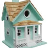Beachside Cottage Bird House, Seafoam Blue