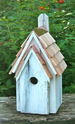 Bluebird Manor Bird House, Antique White