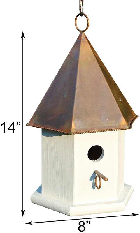Copper Songbird House, Browned Copper Roof 4 Copper Songbird House, Browned Copper Roof - Image 2