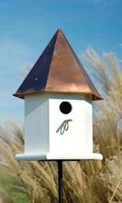 Copper Songbird Deluxe Bird House, Brown Roof