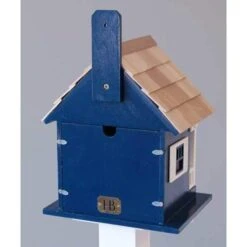 Anchor Cottage Navy Blue Bird House -Pet Supplies Store anchor cottage navy blue bird house 25 01 50 00 home bazaar birdhousesandbaths 401
