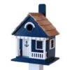 Anchor Cottage Navy Blue Bird House -Pet Supplies Store anchor cottage navy blue bird house 25 01 50 00 home bazaar birdhousesandbaths 930