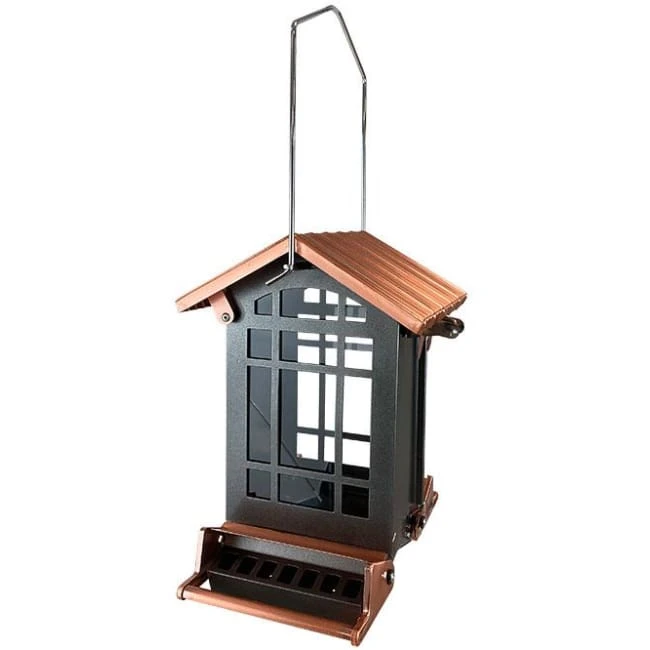 Audubon Copper Colored Top Chateau Squirrel Resistant Bird Feeder 3 Audubon Copper Colored Top Chateau Squirrel Resistant Bird Feeder