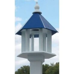 Azalea Bird Feeder With Cobalt Blue Roof