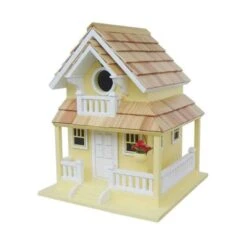Backyard Cottage Bird House, Yellow 7 Backyard Cottage Bird House, Yellow -Pet Supplies Store backyard cottage yellow bird house 25 01 50 00 home bazaar birdhousesandbaths 384