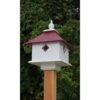 Carriage Bird House With Merlot Red Roof -Pet Supplies Store carriage bird house merlot red roof 150 01 175 00 wing prayer birdhousesandbaths 446