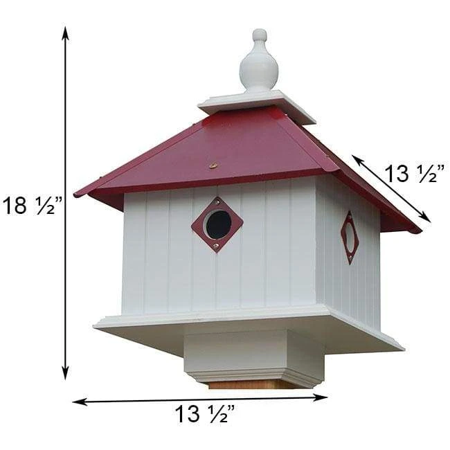 Carriage Bird House With Merlot Red Roof 4 Carriage Bird House With Merlot Red Roof - Image 2