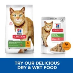 Hill's Science Plan Hill’s Science Plan Mature Adult Senior Vitality With Chicken & Rice -Pet Supplies Store cat senior vitality chicken cross sell min 7