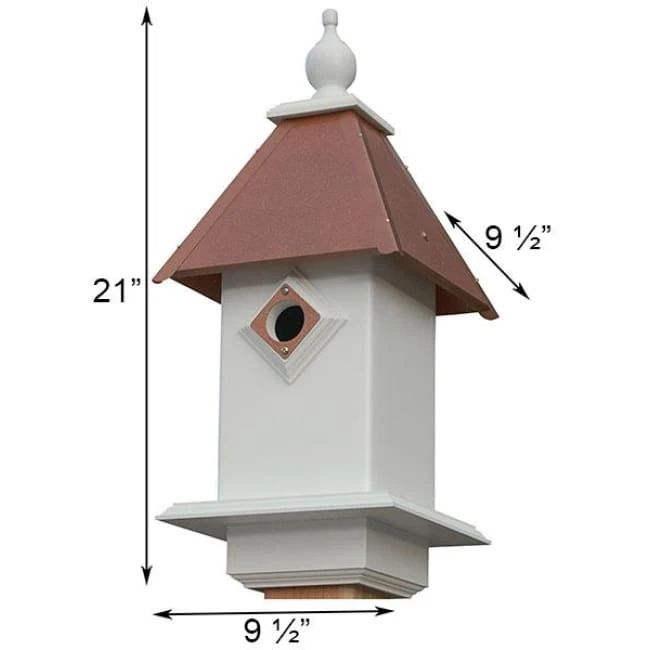 Classic Bluebird House With Hammered Copper Colored Metal Roof 4 Classic Bluebird House With Hammered Copper Colored Metal Roof - Image 2