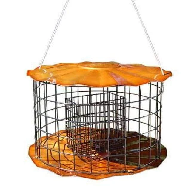 Caged Double Suet Feeder, Copper Colored 3 Caged Double Suet Feeder, Copper Colored