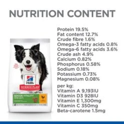 Hill's Science Plan Hill’s Science Plan Adult 7+ Senior Vitality Medium With Chicken 15 Hill's Science Plan Hill’s Science Plan Adult 7+ Senior Vitality Medium With Chicken -Pet Supplies Store dog senior vitality chicken medium nutrients 5