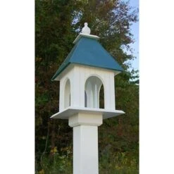Dogwood Bird Feeder With Verdigris Roof